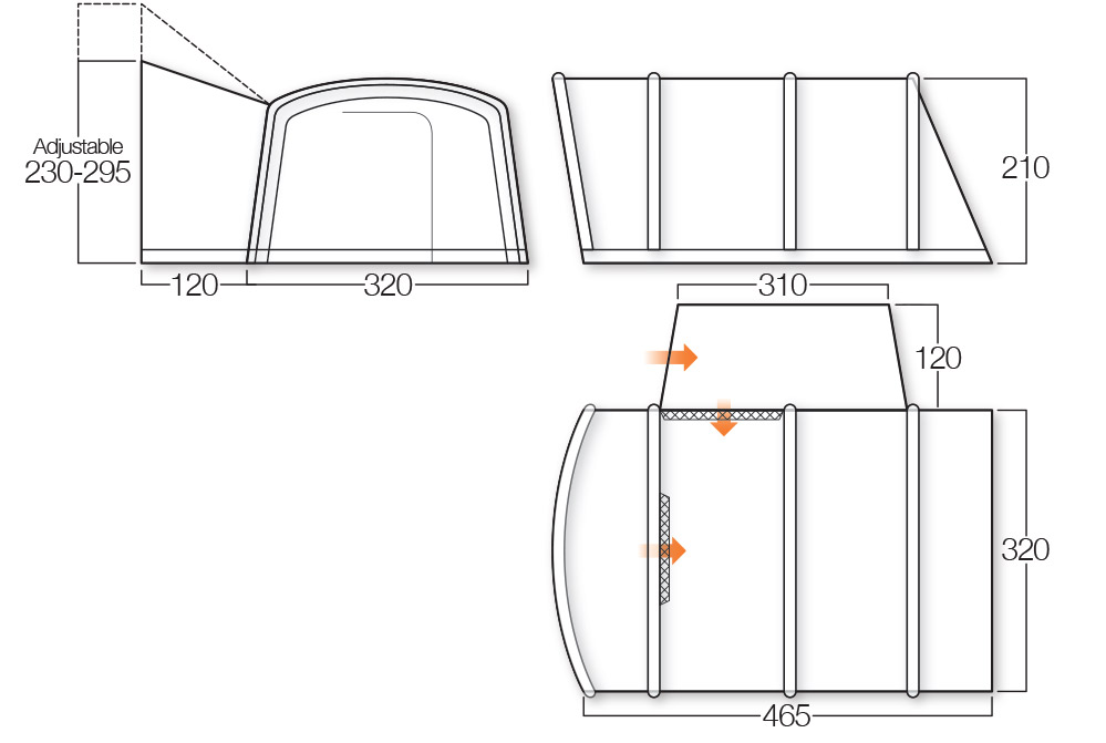 Namiot do kampera Galli Tall