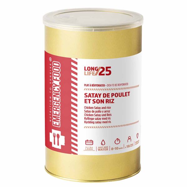 Potrawa Emergency Food® Ryż z kurczakiem Satay (18 porcji)
