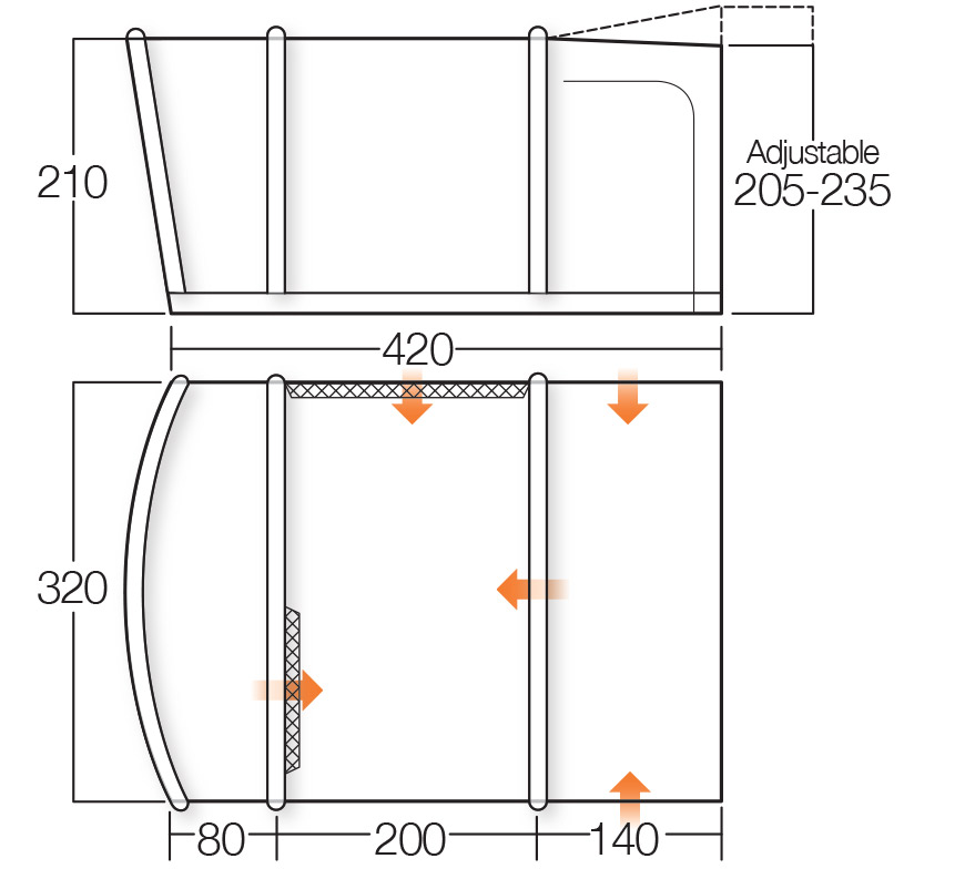 Namiot do kampera Cruz Std